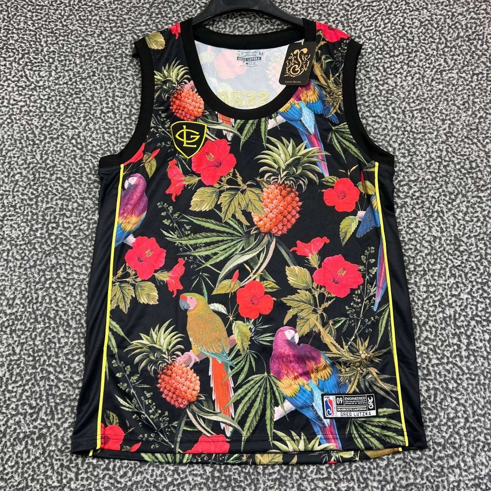 Greg Lutzka Ganja Bahama Taffy #9 Jersey Shirt‎ Men Medium Grassroots Sleeveless